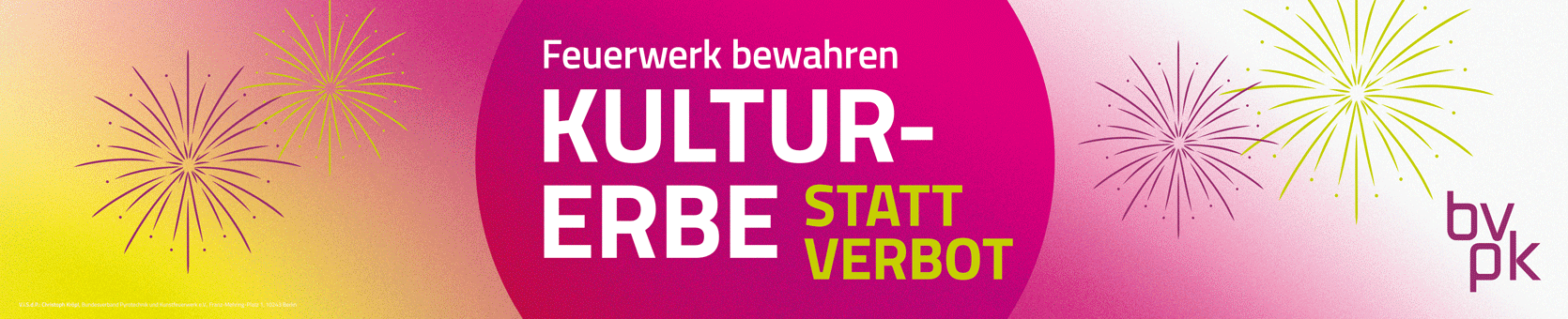 BVPK: Feuerwerk bewahren – Kulturerbe statt Verbot
